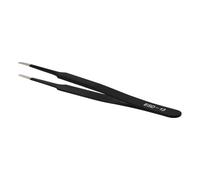 Ipetboom Black Stainless Steel Rounded Tip Tweezers for Reptile Feeding, Safe to Use and Hold Food Firmly, Feeding Tool for Spiders and Lizards