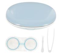 Ipetboom Blue Case Portable Lens Holder Lid Travel-Friendly Storage Box for Home Use