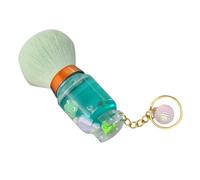 Ipetboom Blush Brush for Makeup Small Loose Powder Brush with Crystal Green Gas Cylinder Handle Soft Mixed Bristles for Women Lightweight Travel Cosmetic Tool