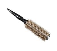 Ipetboom Boar Bristle Curling Hair Brush for Women Lightweight Aluminum Barrel Styling Comb Soft Gentle Bristle Blow Dry Hairbrush for Waves and Curls Hairbrush for Comfortable Hair Care