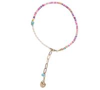 Ipetboom Bohemian Pearl Pendant Necklace for Women Alloy Craft Bead Chain Jewelry Skin Friendly Design Unique Fashion Accessory for Daily Wear and Casual Outfits
