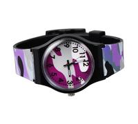 Ipetboom Boys and Girls Watch Cartoon Style Camouflage Design Lightweight Comfortable to Wear PVC Material Suitable for School and Travel