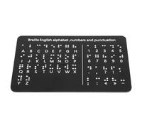 Ipetboom Braille Board with Raised Dots Letters and Numbers Designed for Young Learners Tactile Learning Tool for Blind Black Aluminum Composite