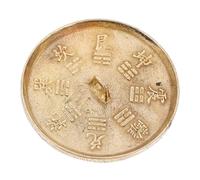 Ipetboom Brass Bagua Mirror Feng Shui Ornament for Home Porch Decoration Chinese Style Exorcism Amulet to Ward Off Bad Luck and Bring Prosperity Sturdy Brass Feng Shui Decor for Entrance