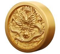 Ipetboom Brass Dragon Paperweight Chinese Dragon Figurine Decorative Centerpiece for Home or Office Desk Solid Brass Material Unique Table Centerpiece