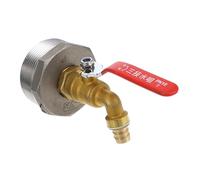 Ipetboom Brass Drum Spigot with Washer IBC Tote Adapter for Water Tank Easy Installation Brass Construction Leakproof Design