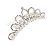 Ipetboom Bride Tiara Pearl Crown for Women Elegant Bridal Headpiece for Weddings Birthdays and Special Occasions Lightweight Alloy Design for Creating Unforgettable Moments