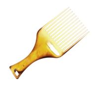 Ipetboom Brown Hot Comb for Natural Curly Hair Retro Wide Tooth Hairdressing Styling Tool Portable Detangling Comb for Afro Textures Lightweight Design