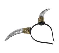 Ipetboom Bull Horn Headband Comfortable and Stable Wearing with Detachable Three-dimensional Horns Reusable Pu Material for Costume for Halloween and Carnival Holiday Gatherings