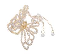 Ipetboom Butterfly Tassel Hair Claw Clip Mini Gold Pearl Hair Clip for Women and Girls Elegant Decorative for Weddings Parties and Everyday Use