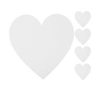 Ipetboom Canvas Boards 5pcs with Acrylic Paint Compatibility Heart Shaped White for Painting and Sketching, Primed Cotton Canvas for Beginners and Artists in Student Art Supplies