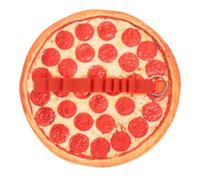 Ipetboom Canvas Pencil Pouch with Pizza Pattern Stationery Holder with Slots Large Capacity Canvas Pencil Case for Pens Makeup Brushes Lightweight Organizer for Students and Artists