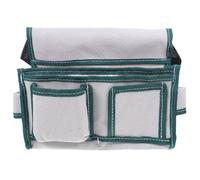 Ipetboom Canvas Waist Tool Bag for Carpenters Large Double-Pocket Sturdy Tool Belt Pouch with Buckle Wear-Resistant Canvas Utility Waist Pouch for Construction