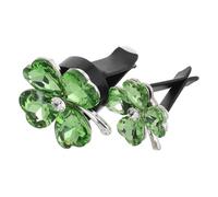 Ipetboom Car Air Vent Clip Aromatherapy Diffuser 2pcs Green Four Leaf Stylish and Luxurious Design with Alloy Acrylic Material for DIY Car Decoration and Vehicle Interior