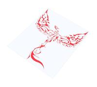 Ipetboom Car Hood Sticker Phoenix Decal Red Vinyl Self-Adhesive Car Decoration Sticker for Vehicle Exterior Front Hood and Trucks