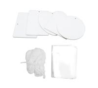 Ipetboom Car Sublimation Freshener Sheets 10pcs Felt Pads, 10 Drawstring Bags and 0.5m Hanging Rope for Interior Odour Removal and Custom Fragrance