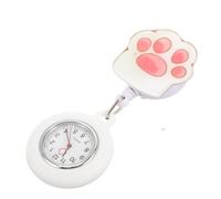 Ipetboom Cartoon Nurse Fob Watch Telescopic Clip Electronic Nurse Pocket Watch in White Retractable Design for Women for Nursing and Healthcare Professionals