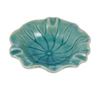 Ipetboom Ceramic Essential Oil Plate for Aromatherapy Spa Salon Safe Healthy Fragrance Bowl for Mixing and Storing Oils Facial Masks Mud Masks Home and Hotel Use Blue Tray