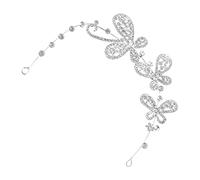 Ipetboom Chic Butterfly Clip Headband Crystal Hair Decor for Girls Women Ladies
