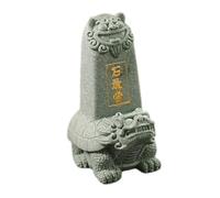 Ipetboom Chinese Style Dragon Turtle Statue Resin Mini Bonsai Decoration Dragon Turtle Tabletop Ornament for Office Home Feng Shui Compact Chinese Feng Shui Sculpture for Wealth and Luck