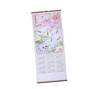 Ipetboom Chinese Wall Calendar Year the Goat Theme with Space Saving Hanging Design and Clearly Displayed Dates Charming Paper Scroll for Chinese New Year Home or Office Decor