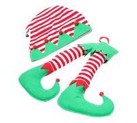 Ipetboom Christmas Elf Legs Hanging Ornament Festive Green Hat and Stuffed Legs Decor for Tree Holiday Party Background Prop Unique Xmas Accessories for Indoor Celebration