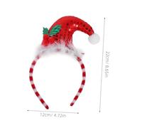 Ipetboom Christmas Glitter Elf Headband with Pom Pom Accent Festive Holiday Hair Hoop for Women and Cartoon Xmas Hat Hairband Party Accessory for Christmas Celebrations and Seasonal