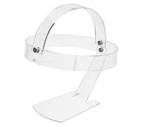 Ipetboom Clear Acrylic Hat Display Rack Stand for Wigs Caps and Headlamps Stable Single Support Holder for Store Counters Vanity and Personal Use