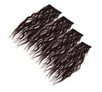 Ipetboom Clip-in Hair Extensions with Invisible Appearance Long Wavy Hairpiece 4pcs Synthetic Thick Hairpieces and Face-flattering Waves for Cosplay and Daily looks for Women
