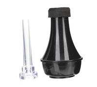 Ipetboom Compact Black Abs Trumpet Mute Set with Tone Lowering Function, Lightweight Musical Instrument Accessory for Trumpet Lovers, for Practice and Performance