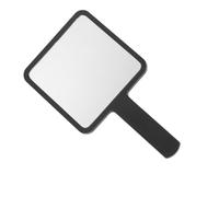 Ipetboom Compact Black Hand Mirror with Handle for Women Abs Single-sided Hairdressing Mirror Handheld for Bathroom and Personal Use by Professional Makeup Artists and Girls