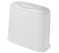 Ipetboom Compact Small Trash Can Narrow Slot Design Garbage Bin for Kitchen Bathroom Living Office Craft White