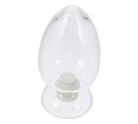 Ipetboom Conical Chicken Heart Shape Sample Bottle Clear Glass Laboratory Display Container with Stopper Transparent Inverted Specimen Jar for Science Study and Experimental Preservation