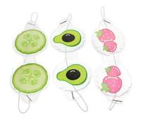 Ipetboom Cooling Pvc Eye Mask 3pcs for Kids Cold Eye Masks Cucumber Fruit Design Breathable Sleeping for Children’s Care and Light Blocking Random Style