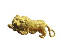 Ipetboom Copper Tiger Figurine Home Decoration with Paper Weight Function, Golden Chic Stylish Design for Office and Home Decor, Year the Tiger Collectible Ornament Gift