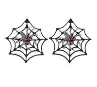 Ipetboom Creative and Earrings Alloy Spider Web Black Halloween Elements Design Lightweight and Stylish Ear Jewelry for Halloween Party Outfits Evening Dresses for Women