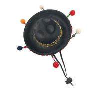 Ipetboom Creative Black Mini Mexico Hat Headband with Non-deformation Fabric Material, for Carnival and Ball Parties, Funky Style with Non-fading Features