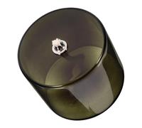 Ipetboom Creative Glass Oil Lamp with Metal Wick European Style Kerosene Candle Holder for Home Decor and Emergency Lighting Medium Olive Green Flat Glass Oil Candle and Stylish