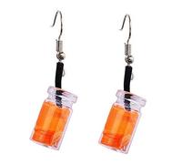 Ipetboom Creative Orange Fruit Ear Drop Earrings for Women Fashion Dangle Jewelry Stylish Party and Everyday Wear Unique for Friends Eye Catching Accessory