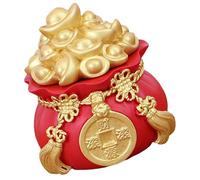 Ipetboom Creative Resin Money Bag Tabletop Pouch Decor Lightweight Retro Classic Ornament and Not Easy to Break Features for Yard and Cupcake Decoration