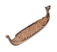 Ipetboom Creative Resin Viking Pirate Ship Sculpture Rustic Desktop Boat Model Ornament Lightweight Home Decor Craft Historical Theme Resin Craft for Living and Office Display