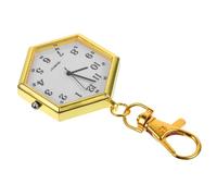 Ipetboom Creative Stylish Pocket Watch Hexagonal Watch with as A on Key Buckle for Glass Mirror and Alloy Material, Sturdy Key Ring Birthday Or to Fix Suitable Handbag
