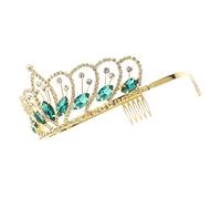 Ipetboom Crown Headdress Faux for Bride Decorations Women of Hair Accessories Wedding Guest Tiaras Bridal Hair Accessories Bride Headpiece Accessory Party The Fake Mom Green Rhinestones