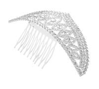 Ipetboom Crystal Bridal Crown with Secure Alloy Hair Comb Dazzling Wedding Tiara Headpiece for Women and Brides Comfortable Fit Princess Hair Accessory for Birthday Halloween Party and
