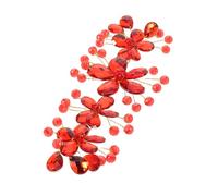 Ipetboom Crystal Wine Red Bridal Hair Vine Soft Flower Hair Piece for Wedding Photoshoot Comfortable Wedding Accessories for Bride Bridesmaid