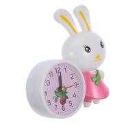 Ipetboom Cute Bunny Alarm Clock for Bedroom Silent Non Ticking Alarm Clock with Easy to Read Dial Loud Wake Up Sound Lightweight and Rabbit Decor