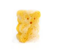 Ipetboom Cute Cartoon Bath Sponge Soft Absorbent Shower Pad for Boy Girl Orange Bear Shape Gentle Skin Care Fun Bathing Experience