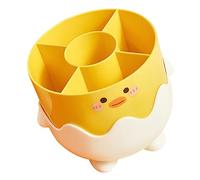 Ipetboom Cute Cartoon Makeup Brush Holder Creative Desk Storage Container for Pens and Brushes Versatile Compartment Organizer for for Keeping Your Space Tidy