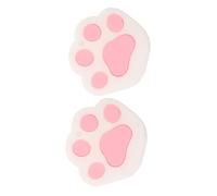 Ipetboom Cute Cat Paws Shaped Key Caps Silicone Key Ring Covers 2Pcs for Students White