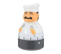 Ipetboom Cute Chef Shaped Mechanical Kitchen Timer Portable Cartoon Timing Accessory for Cooking Baking Homework and Yoga Battery Manual Reminder for Living Room Office Bathroom Use